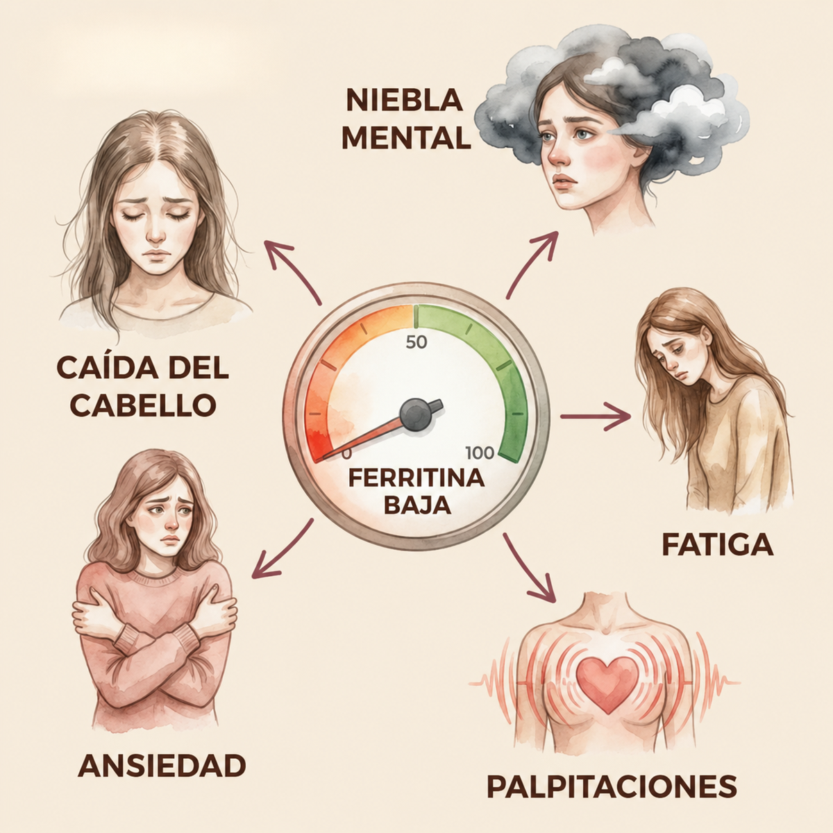 Cómo afecta la ferritina baja